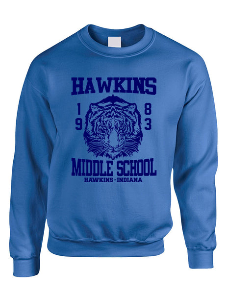 Adult Crewneck Sweatshirt Hawkins Middle School 1983 - ALLNTRENDSHOP - 3