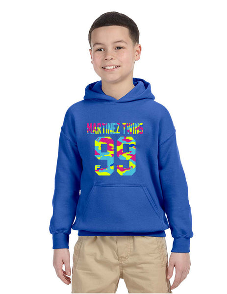 Kids Youth Hoodie Martinez Twins 99 Neon Camo Print Trendy