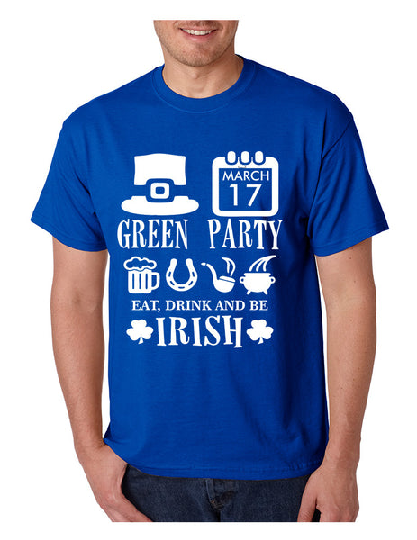 Men's T Shirt Green Party St Patrick's Day Shirt Drunk Tee