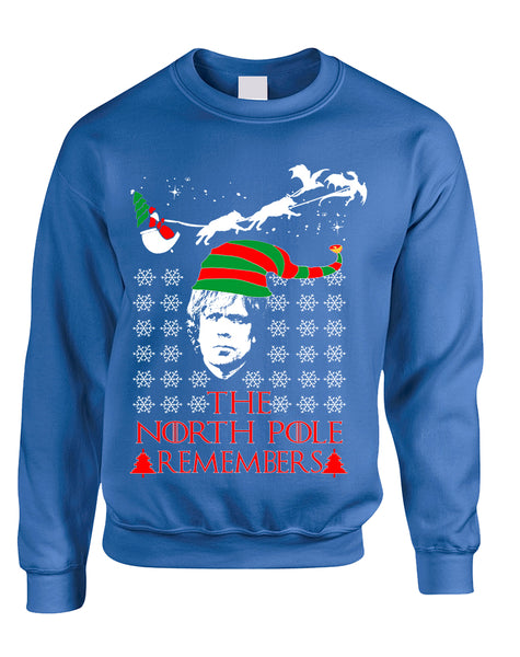 Adult Sweatshirt The North Pole Remembers Ugly Xmas Trendy Gift