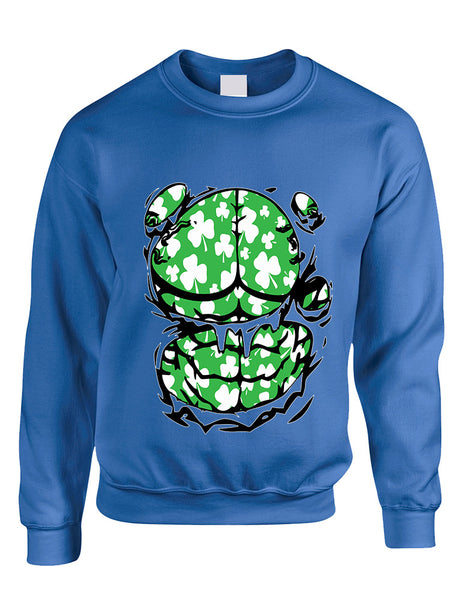 Adult Sweatshirt Irish Body Shamrock St Patrick's Day Top