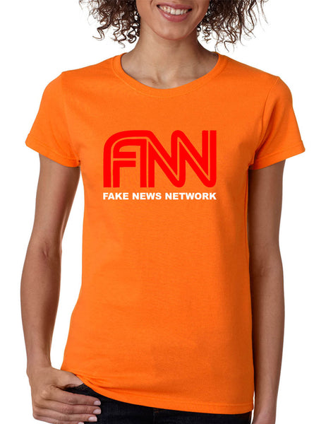 Women's T Shirt FNN Fake News Network Funny Top Trendy Shirt