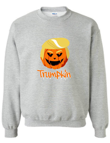 Adult Sweatshirt Trumpkin Trendy Halloween Trump Top Funny Pumpkin