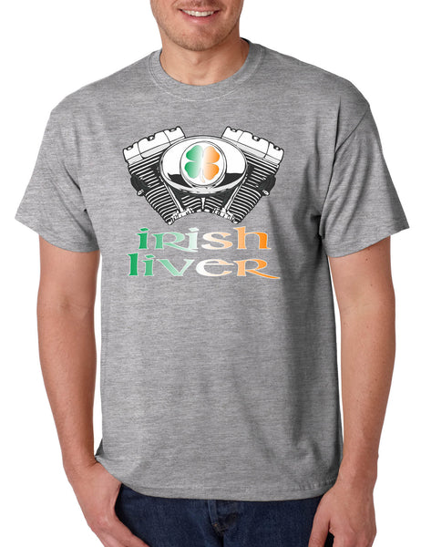 Men's T Shirt Irish Liver St Patrick's Day Party Fun Shamrock Tshirt