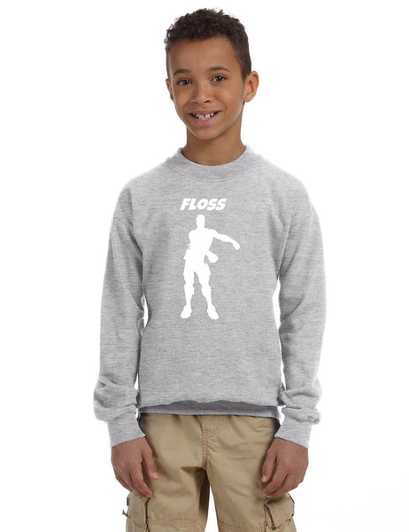 Kids Youth Sweatshirt Floss White Trendy Dance Top Flossing Dancer