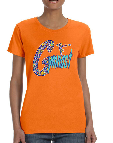 Women's T Shirt Gymnast Aztec Love Gymnastic Top Sport Gym