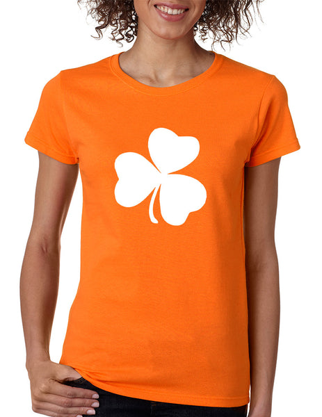 Women's T Shirt White Shamrock Graphic St Patrick's Day Party - ALLNTRENDSHOP - 3