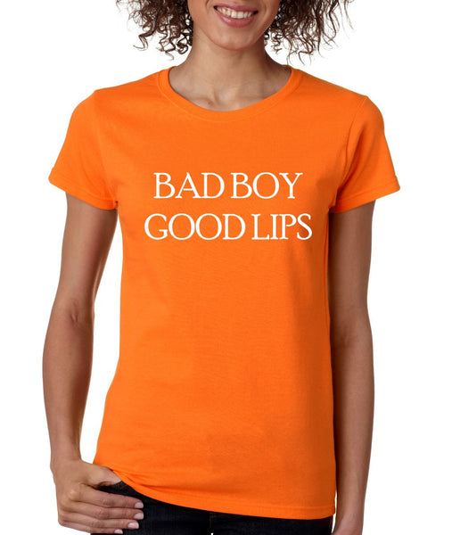 Women's T Shirt Bad Boy Good Lips Cool Humor Tee - ALLNTRENDSHOP - 2