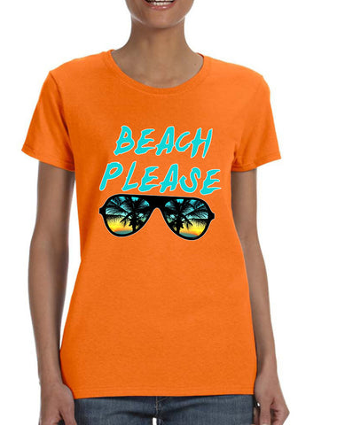 Women's T Shirt Beach Please Summer Vacation Beachwear