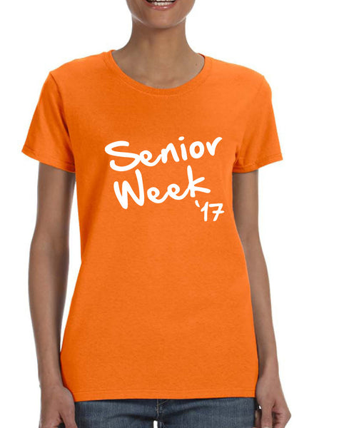 Women's T Shirt Senior Week 17 White Senior Party Shirt