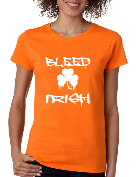 Women's T Shirt Bleed Irish St Patrick's Day Party Irish Shirt - ALLNTRENDSHOP - 4