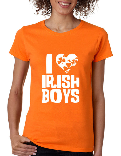 Women's T Shirt I Love Irish Boys St Patrick's Day Party Tee