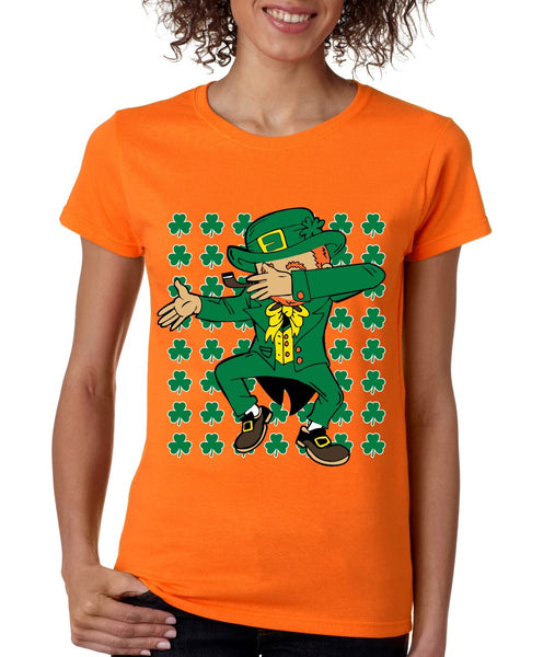 Dabbing Irish Leprechaun St patrick women t-shirt - ALLNTRENDSHOP