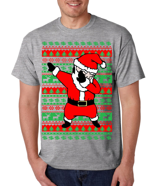 Men's T Shirt Dabbing Santa Ugly Christmas Cool Xmas Tee - ALLNTRENDSHOP - 2
