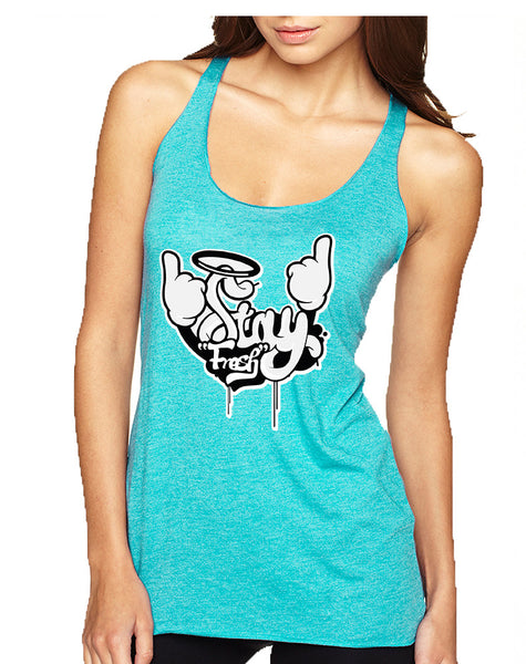 Women's Tank Top Stay Fresh Fingers Up Cool Cute Top
