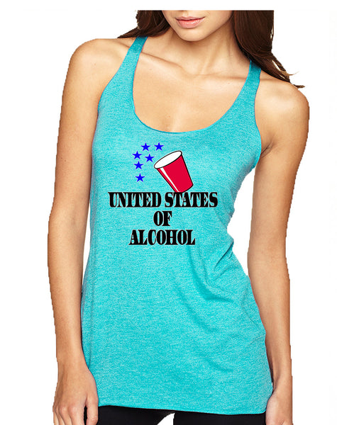 Women's Tank Top United States Of Alcohol 4th Of July