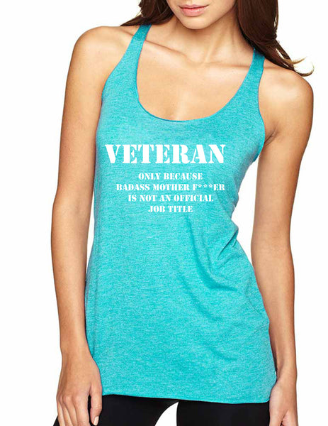Veteran Badass mother Women's Triblend Tanktop