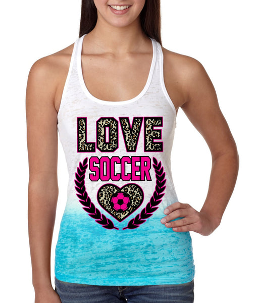 Love Soccer Leopard Womens Ombre Tanktop - ALLNTRENDSHOP - 3