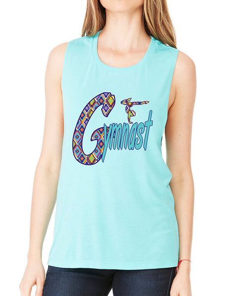 Women's Flowy Muscle Gymnast Aztec Love Gymnastic Sport
