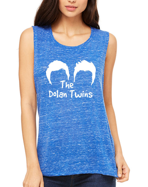 Women's Flowy Muscle Top The Dolan Twins Trendy Cute Top