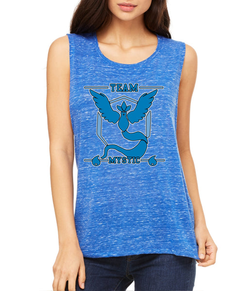 Women's Flowy Muscle Top Team Mystic Blue Team Top - ALLNTRENDSHOP - 4