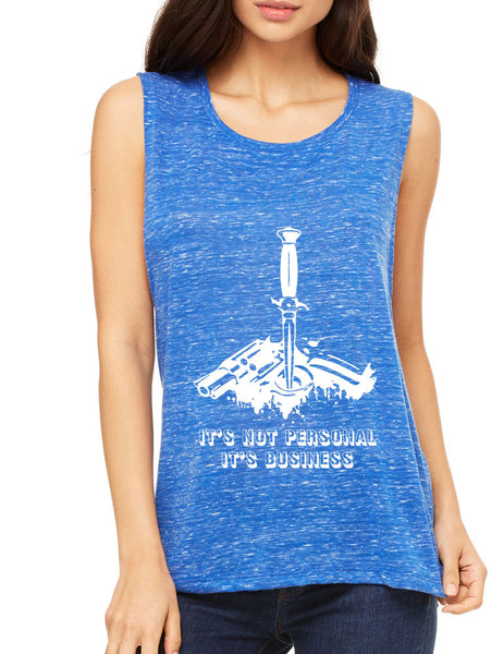 Women's Flowy Tank It's Not Personal It's Business Fun Top - ALLNTRENDSHOP - 5