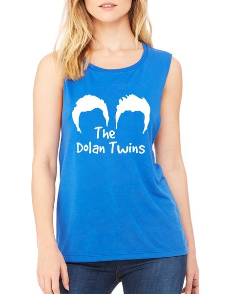 Women's Flowy Muscle Top The Dolan Twins Trendy Cute Top