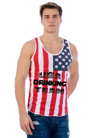 USA drinking team American flag shirt Men's Jersy Tanktop - ALLNTRENDSHOP