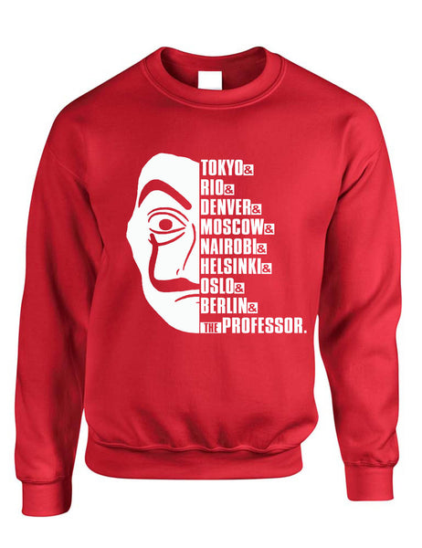 Adult Sweatshirt Tokyo Rio Moscow The El Professor Shirt Popular Top
