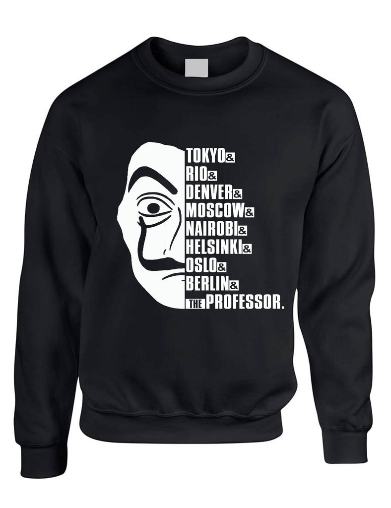 Adult Sweatshirt Tokyo Rio Moscow The El Professor Shirt Popular Top