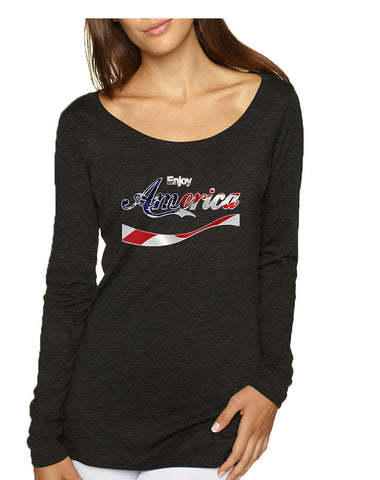 Women's Shirt Enjoy America 4th Of July Love USA Shirt