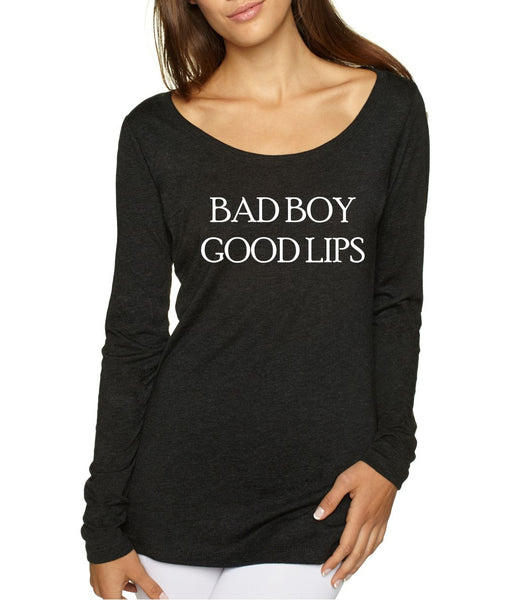 Women's Shirt Bad Boy Good Lips Cool Humor Shirt - ALLNTRENDSHOP - 4
