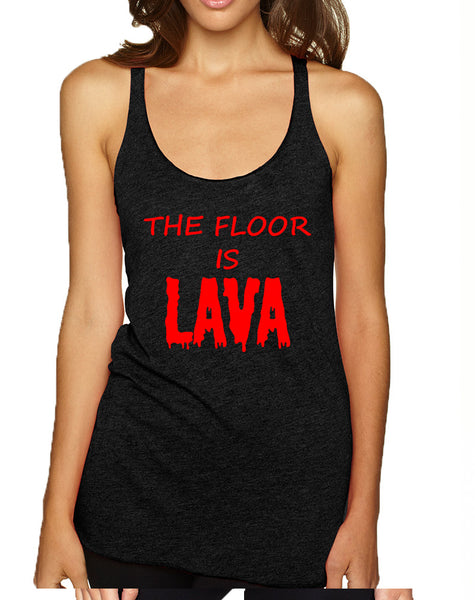Women's Tank Top The Floor Is Lava Red Popular Childhood Game