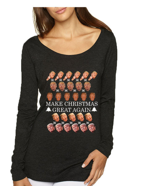 Women's Shirt Make Christmas Great Again Love Trump Xmas Gift - ALLNTRENDSHOP - 3