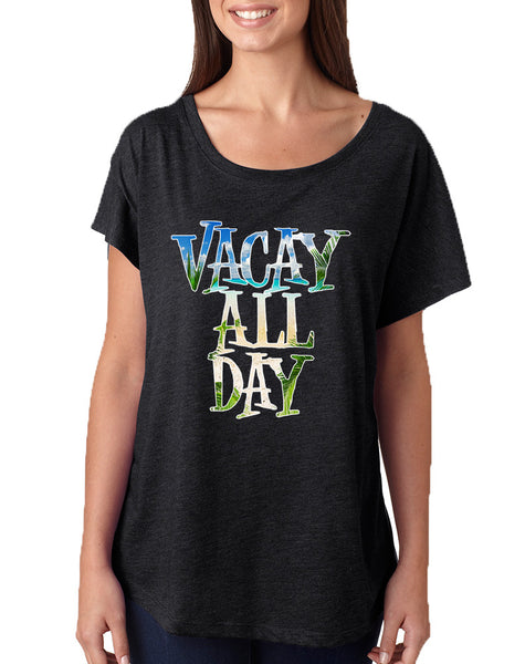 Women's Dolman Shirt Vacay All Day Vacation Beach Shirt