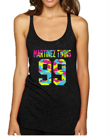 Women's Tank Top Martinez Twins 99 Neon Camo Print Cool Top