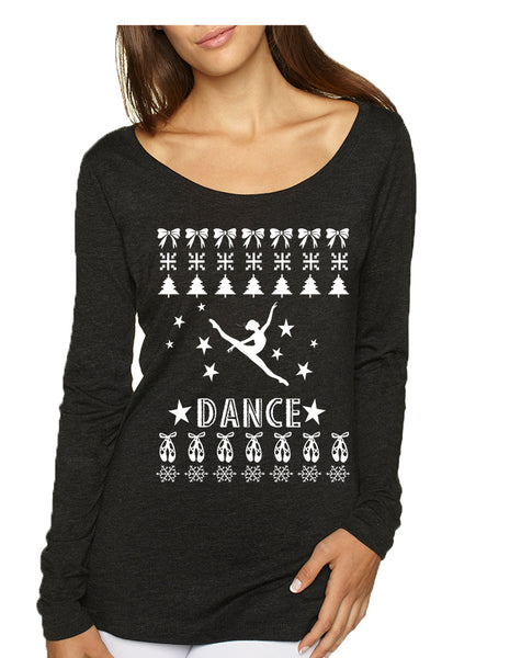 Women's Shirt Dance Ugly Xmas Tee Love Dancing Is Life Shirt