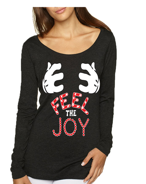 Women's Shirt Feel The Joy Cute Christmas Shirt Trendy Gift