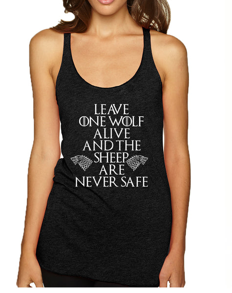 Women's Tank Top Leave One Wolf Alive Sheep Are Never Safe