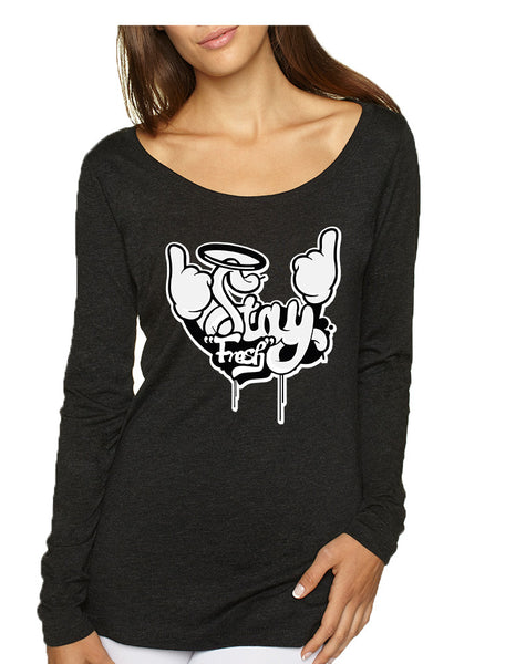 Women's Shirt Stay Fresh Fingers Up Cute Cool Tee