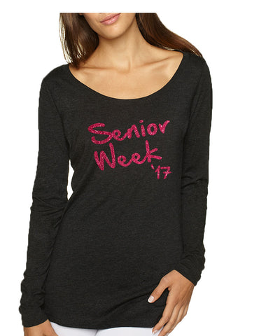 Women's Shirt Senior Week 17 Glitter Pink Class Of 2017