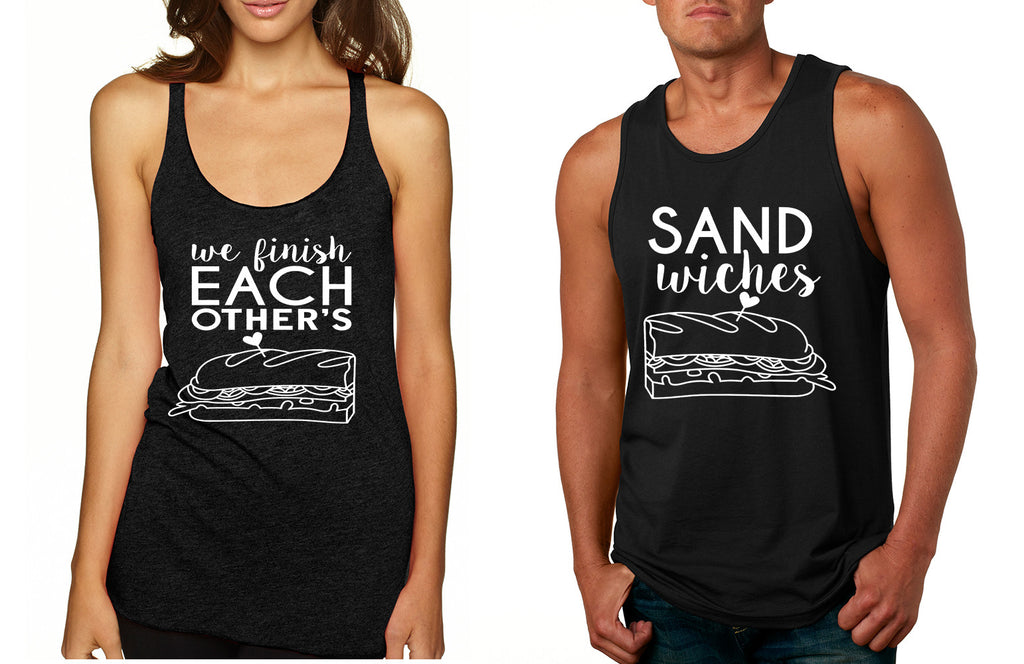 Couple Tank Tops We Finish Each Other's Sandwiches Love Tops
