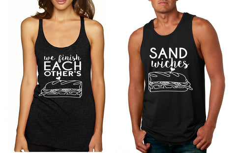 Couple Tank Tops We Finish Each Other's Sandwiches Love Tops