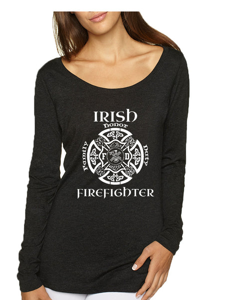 Women's Shirt Irish Firefighter St Patrick's Shirt Irish Shirt - ALLNTRENDSHOP - 2