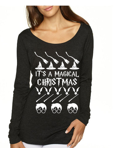 Women's Shirt It's A Magical Christmas Ugly Sweater Cool Gift - ALLNTRENDSHOP - 1