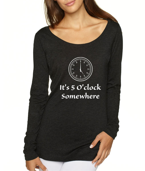 Women's Shirt It's 5 O'clock Somewhere Drinking Beer Party Top - ALLNTRENDSHOP - 3