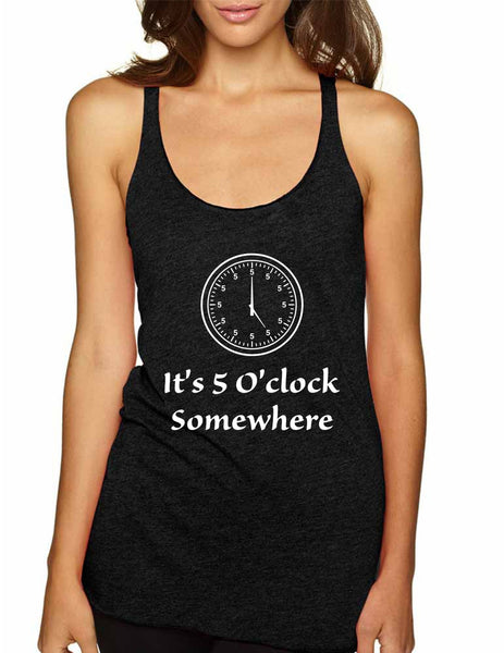Women's Tank Top It's 5 O'clock Somewhere Drinking Party Top - ALLNTRENDSHOP - 3