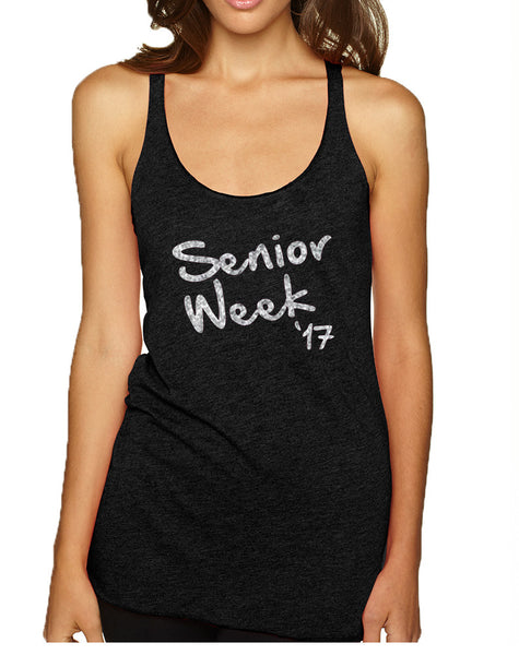 Women's Tank Top Senior Week 17 Glitter Silver Class Of 2017