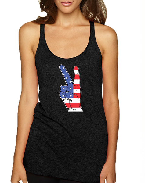 Women's Tank Top American Flag Hand 4th Of July Top