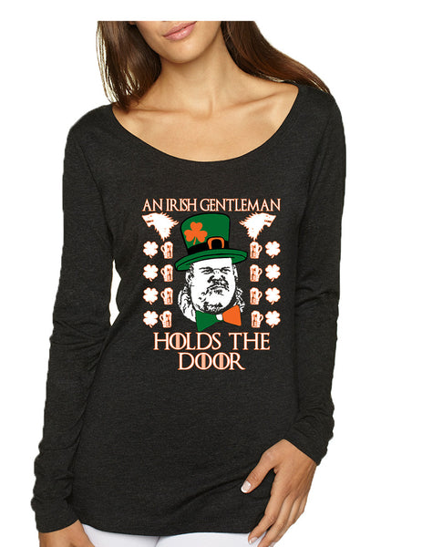 Women's Shirt Irish Hodor Hold The Door St Patrick's Day Shirt